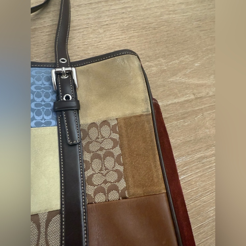 Coach Holiday Patchwork leather/suede tote - Picture 12 of 14